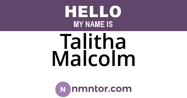 Talitha Malcolm