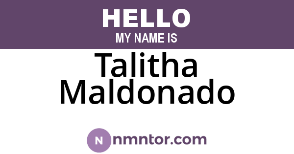 Talitha Maldonado