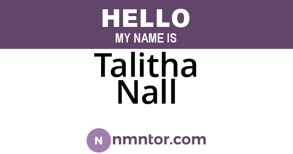 Talitha Nall