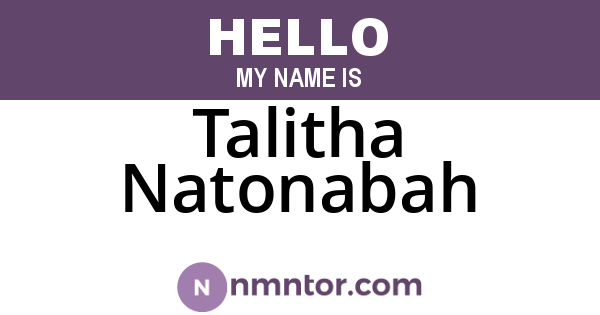 Talitha Natonabah