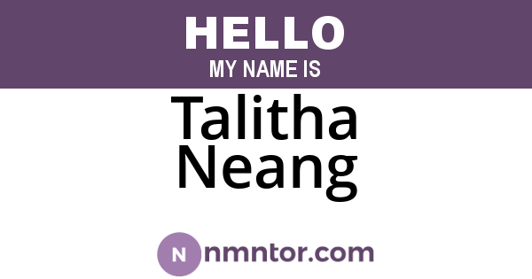 Talitha Neang