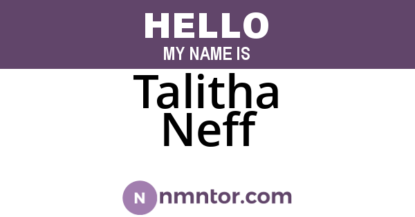 Talitha Neff