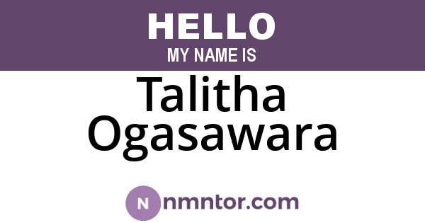 Talitha Ogasawara