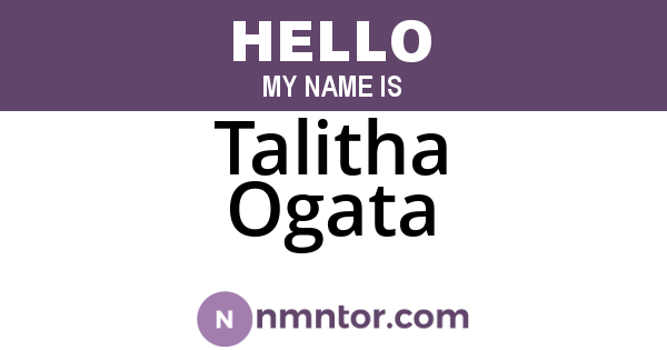 Talitha Ogata