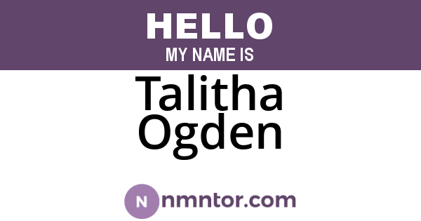 Talitha Ogden