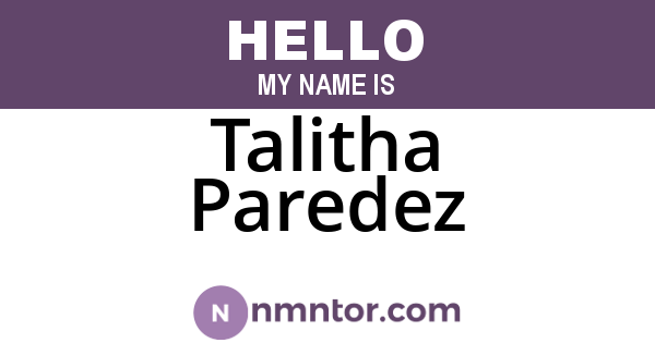 Talitha Paredez