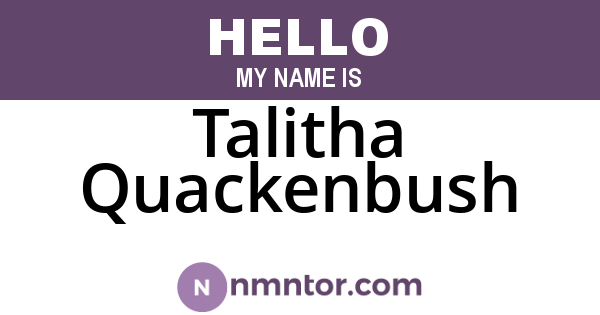 Talitha Quackenbush