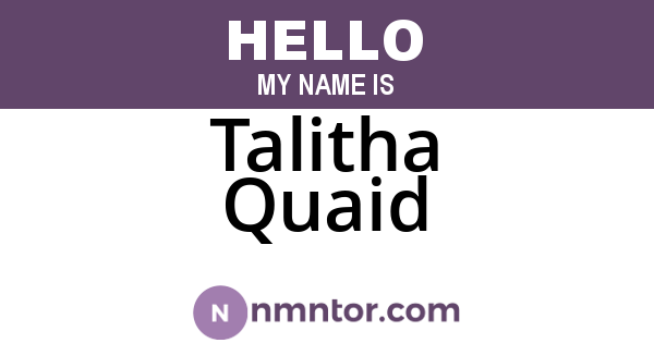 Talitha Quaid