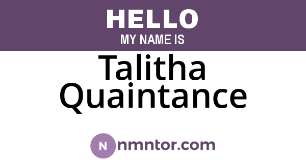 Talitha Quaintance