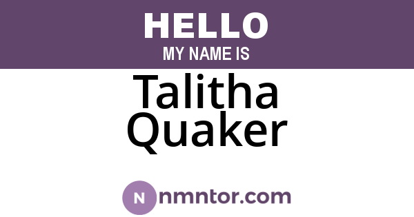 Talitha Quaker
