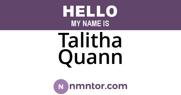 Talitha Quann