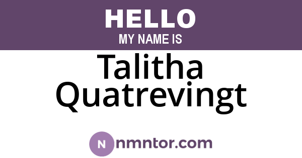 Talitha Quatrevingt