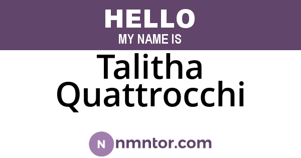 Talitha Quattrocchi