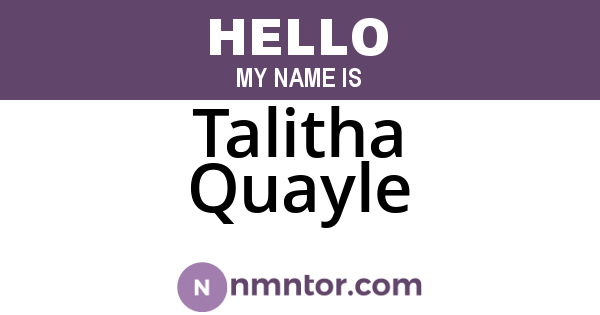 Talitha Quayle