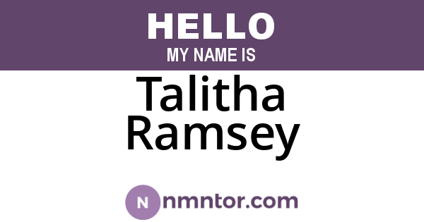Talitha Ramsey