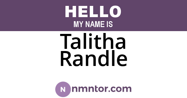 Talitha Randle