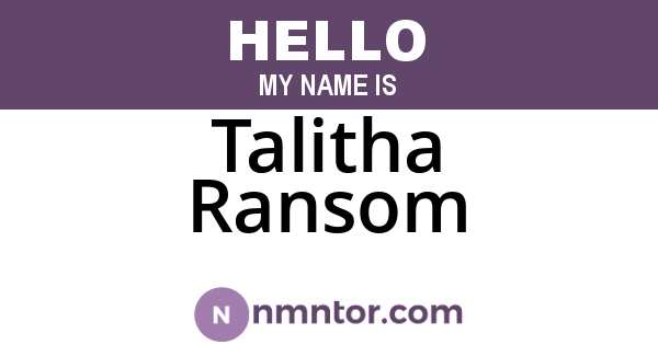 Talitha Ransom