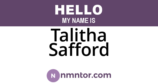 Talitha Safford