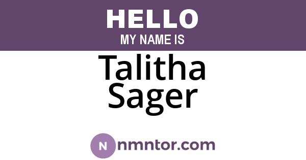 Talitha Sager