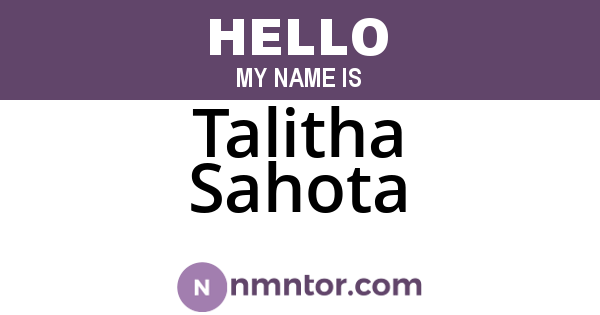 Talitha Sahota