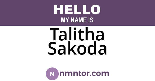 Talitha Sakoda
