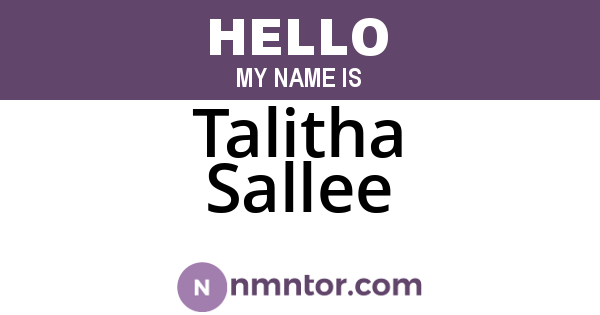 Talitha Sallee