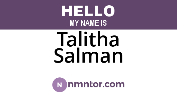 Talitha Salman