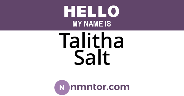 Talitha Salt