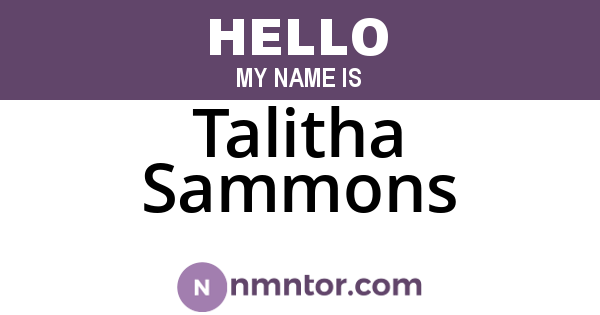 Talitha Sammons
