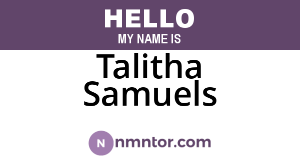 Talitha Samuels