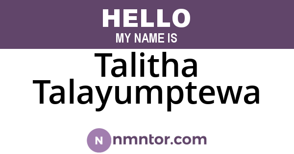 Talitha Talayumptewa