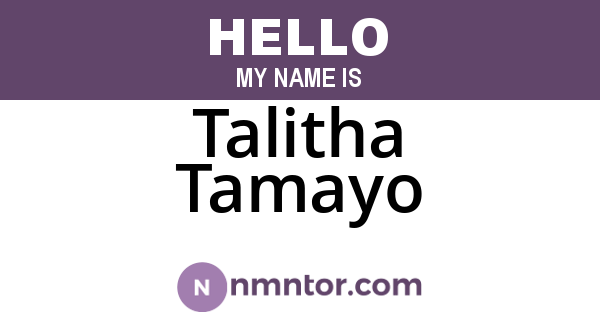 Talitha Tamayo