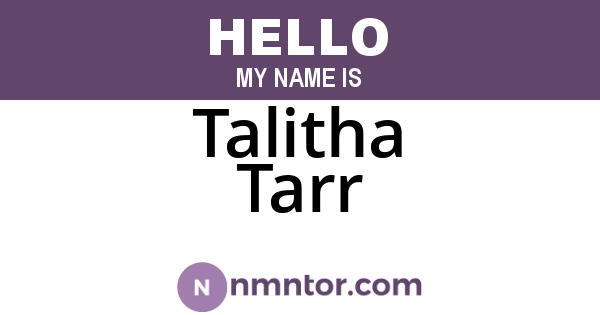 Talitha Tarr