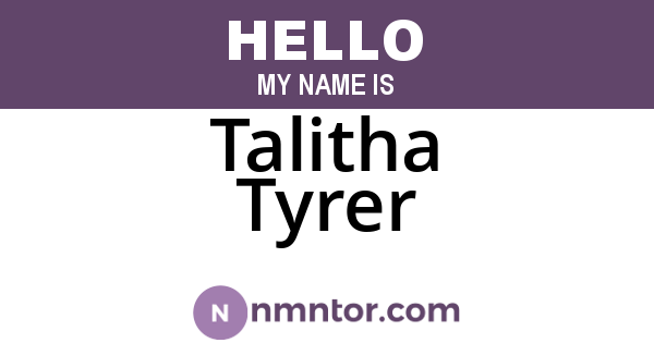 Talitha Tyrer