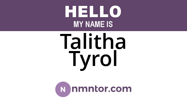 Talitha Tyrol
