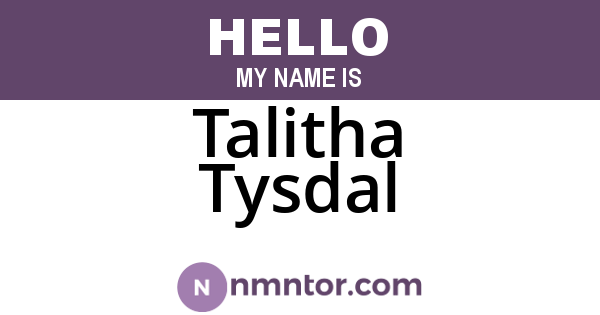 Talitha Tysdal