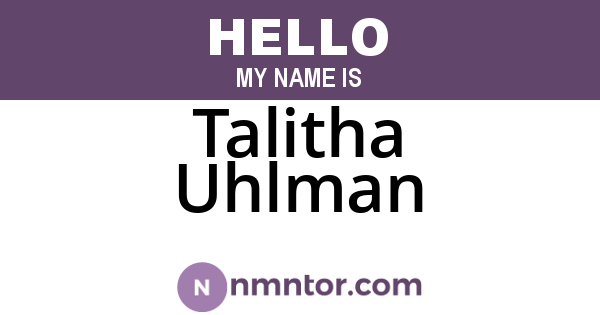 Talitha Uhlman