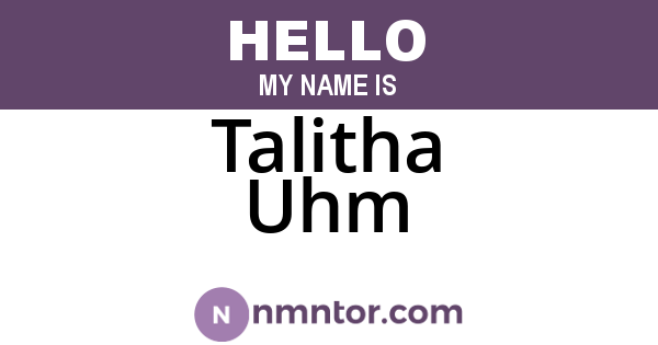 Talitha Uhm