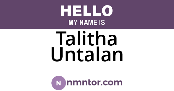 Talitha Untalan