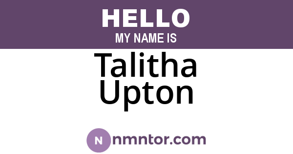 Talitha Upton