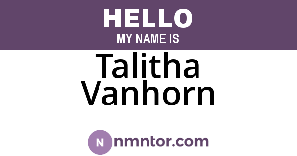 Talitha Vanhorn