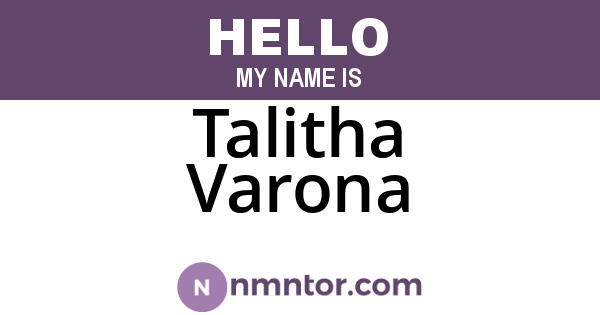Talitha Varona
