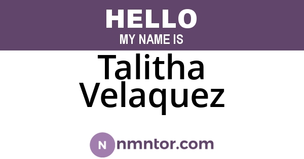 Talitha Velaquez