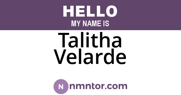 Talitha Velarde