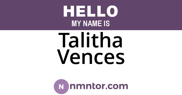 Talitha Vences