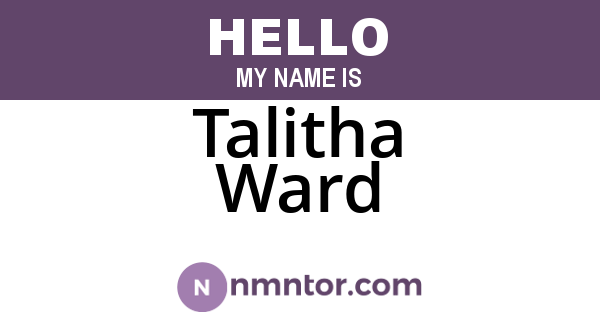 Talitha Ward