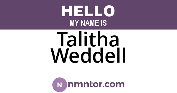 Talitha Weddell