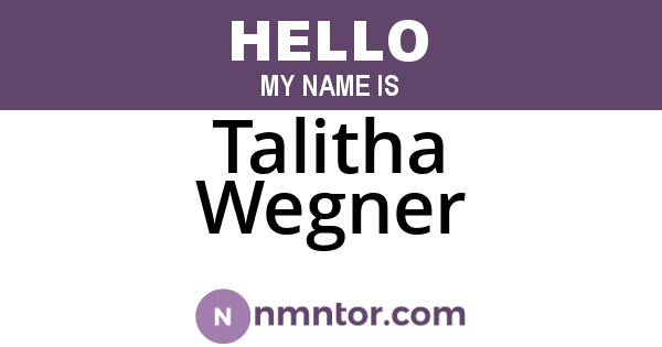 Talitha Wegner