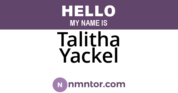 Talitha Yackel