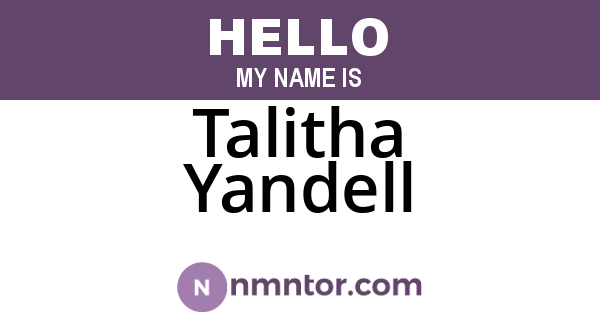 Talitha Yandell